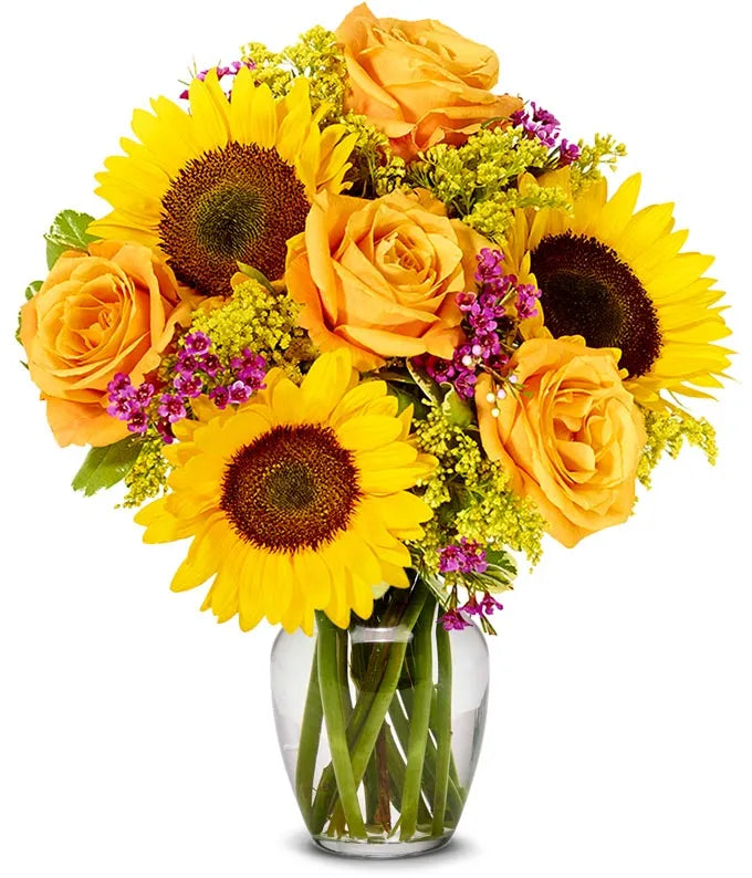 Fall Rose & Sunflower Bouquet - Same-Day Delivery Palm Beach Gardens, FL
