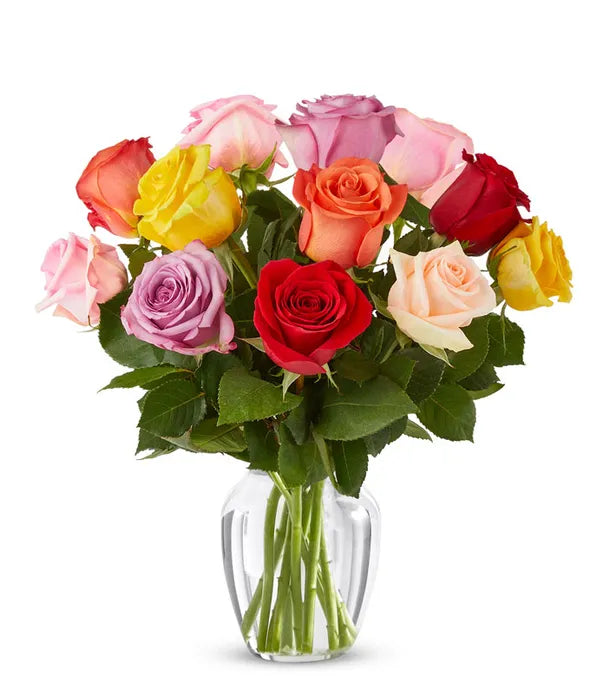 A Dozen Assorted Roses - Same-Day Flower Delivery Wellington, FL