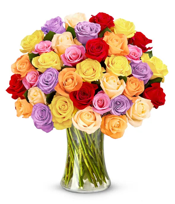 A Dozen Assorted Roses - Same-Day Flower Delivery Wellington, FL
