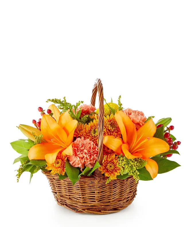 Fall Harvest Woven Basket - Same-Day Flower Delivery Boynton Beach, FL